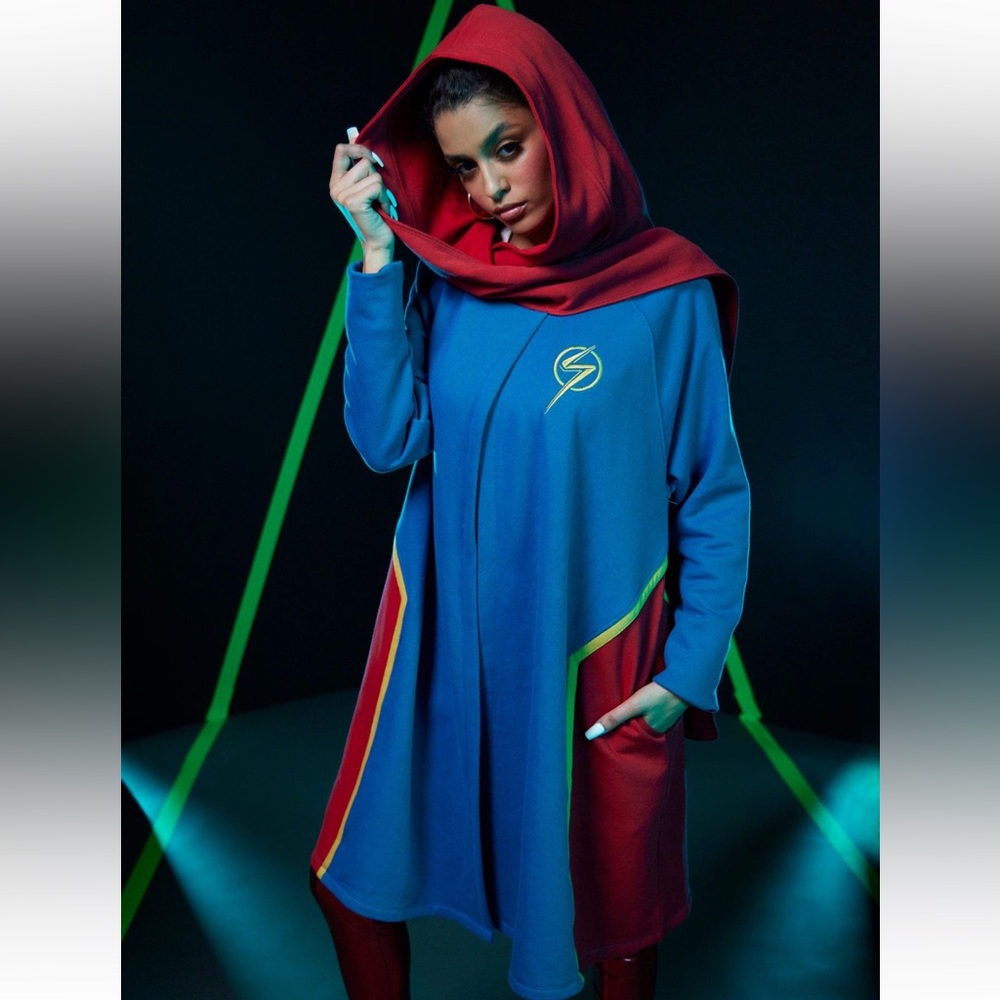 Her Universe Marvel The Marvels Ms. Marvel Hooded Scarf Long Cardigan Hot Topic
